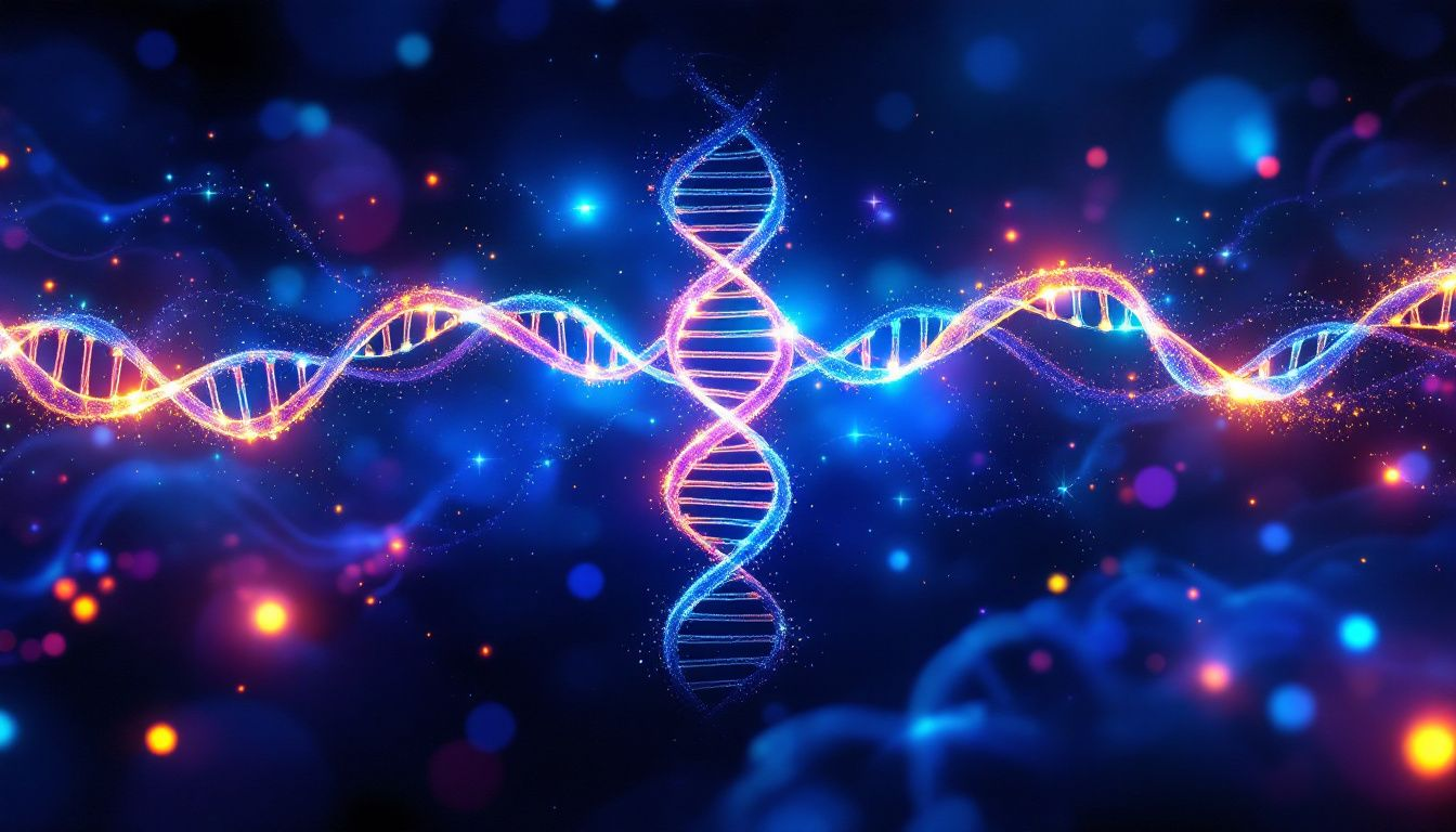 A visual representation of the origins of genetic variants including de novo variants.