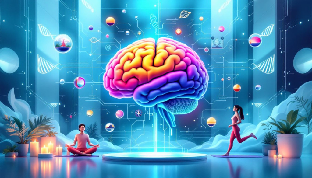 An illustration depicting lifestyle changes for improved well-being.