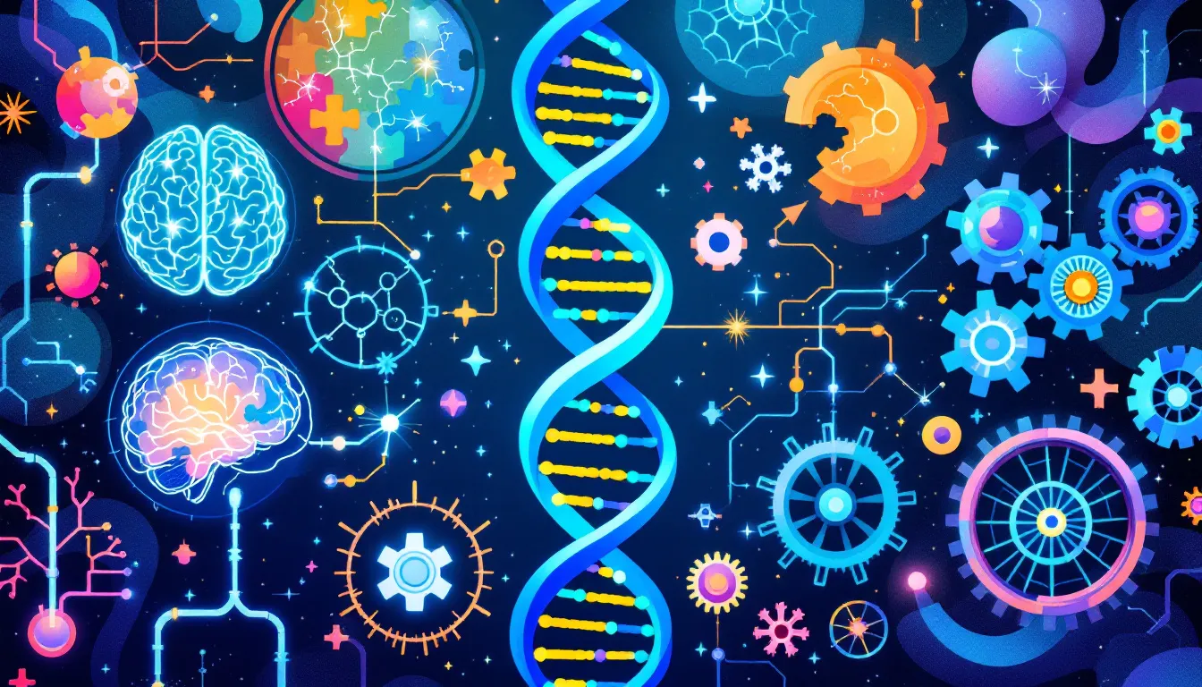 An illustration representing MTHFR gene and autism spectrum disorder connections.