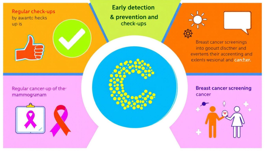 An illustration of early detection and prevention strategies for cancer.