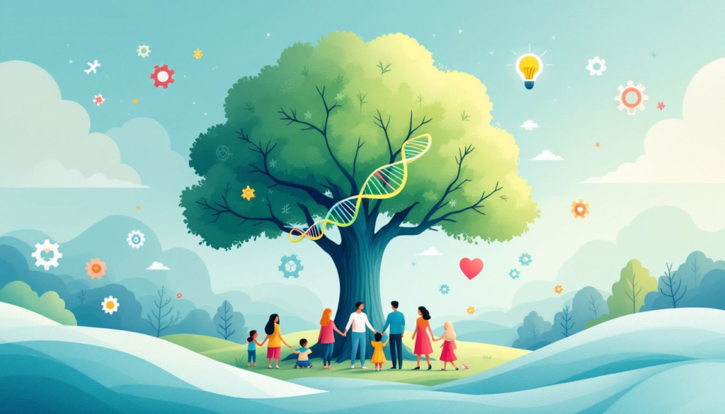 A supportive environment for genetic counseling and family health discussions.