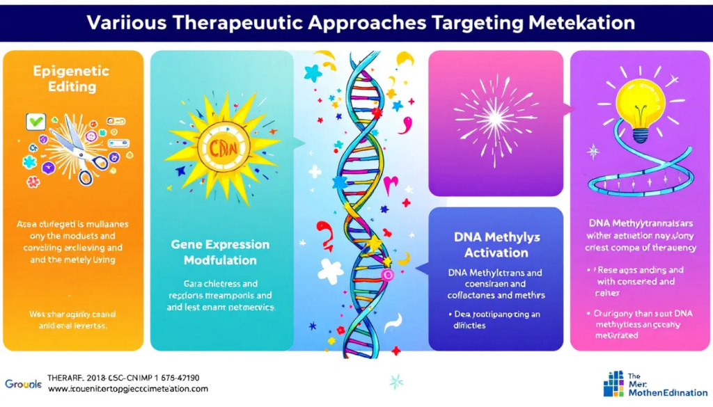 An illustration of potential therapeutic approaches targeting methylation.