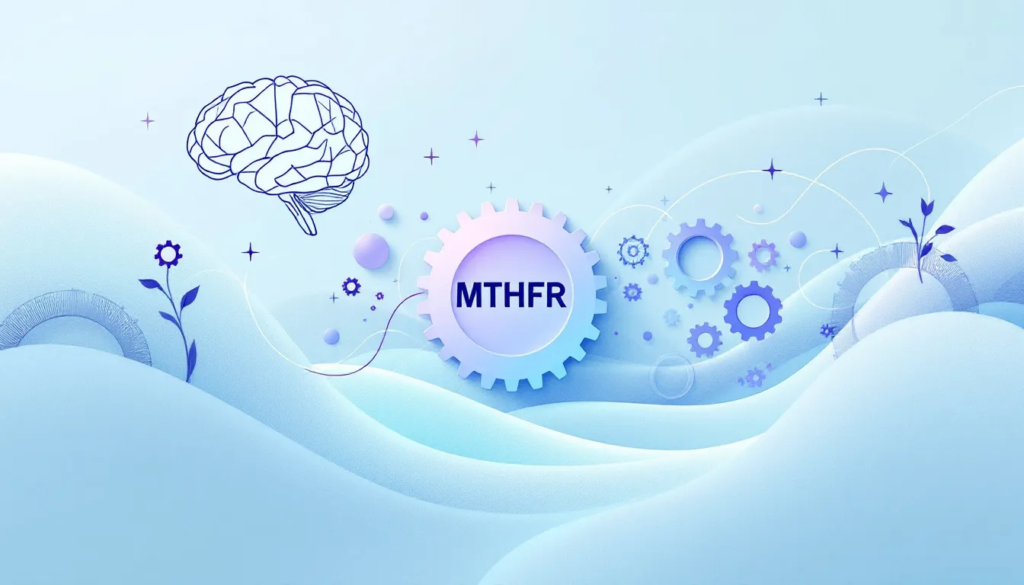 Visual representation of the connection between MTHFR and mental health.