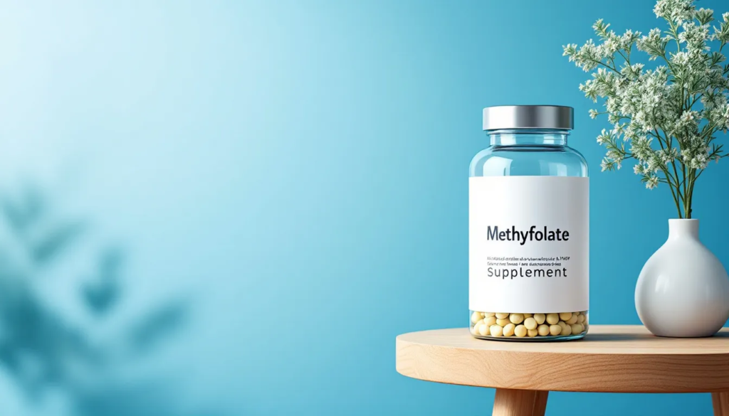 Image showing methylfolate supplements and their use in managing insomnia.