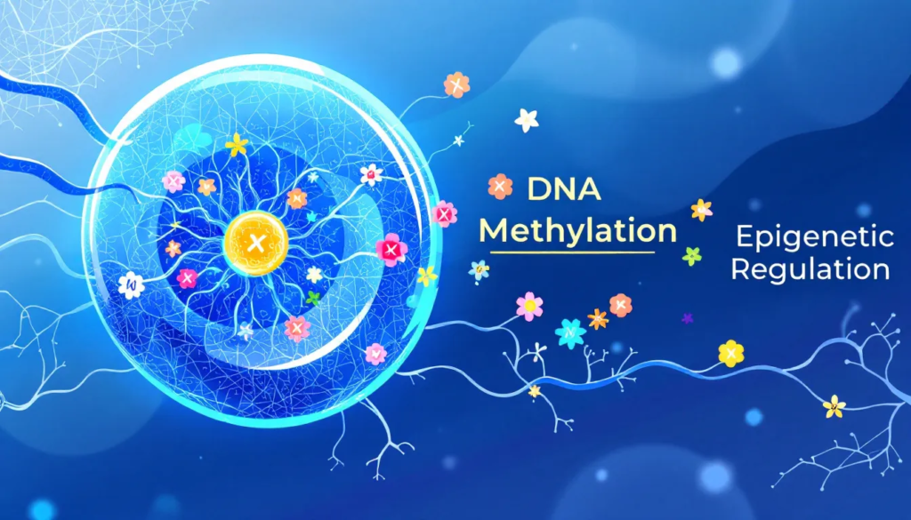 Illustration showing the effects of DNA methylation in schizophrenia.