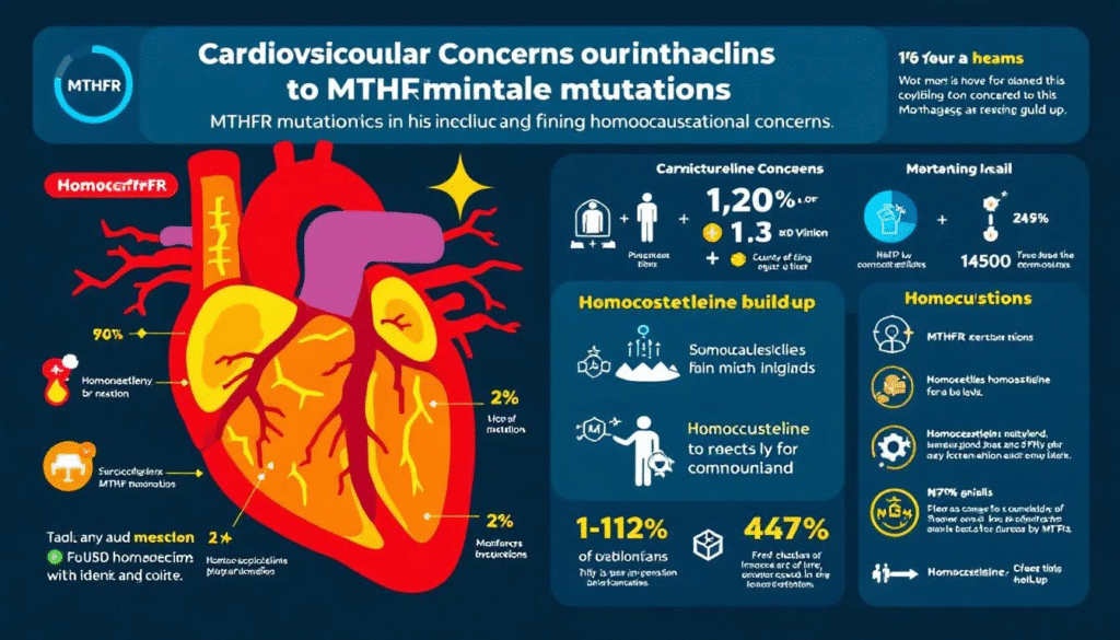 Cardiovascular concerns linked to MTHFR mutations.